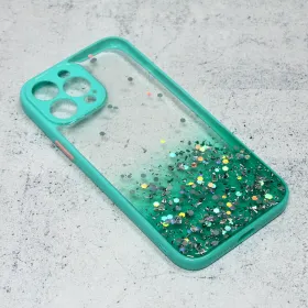 Futrola - maska Frame Glitter za iPhone 13 Pro Max 6.7 mint.