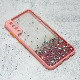 Futrola - maska Frame Glitter za Samsung A307F/A505F/A507F Galaxy A30s/A50/A50s roze.