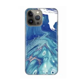 Silikonska futrola - maska print za iPhone 13 Pro Max 6.7 Blue Marble.