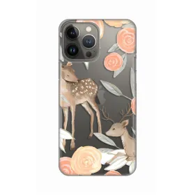 Silikonska futrola - maska print Skin za iPhone 13 Pro Max 6.7 Flower Deer.