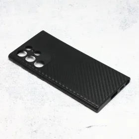 Futrola - maska Carbon fiber za Samsung Galaxy S22 Ultra 5G crna.