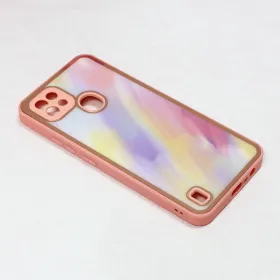 Futrola - maska Candy Marble za Realme C21 svetlo ljubicasta.