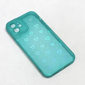 Futrola - maska Heart Color IMD za iPhone 12 6.1 tamno zelena.