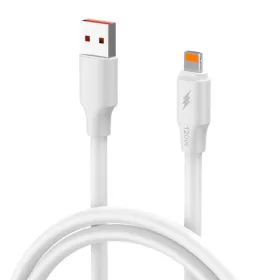 USB Data kabl KONFULON DL24, 5A, 120W, USB na iPhone lightning beli 1m.