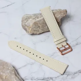 Narukvica kozna klasik za smart watch Samsung 4, 5 20mm bela.