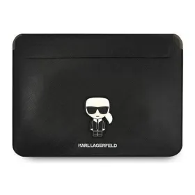 Torba za laptop Karl Lagerfeld Sleeve Saffiano Ikonik 16." crna (KLCS16PISFBK).
