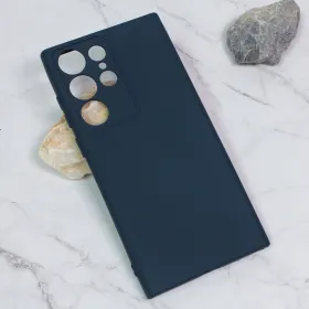 Futrola - maska Nano Silikon za Samsung Galaxy S23 Ultra tamno plava.