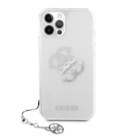 Futrola - maska Guess Hc PC 4G Metal Charm za iPhone 12 Pro Max 6.7 srebrna (GUHCP12LKS4GSI).
