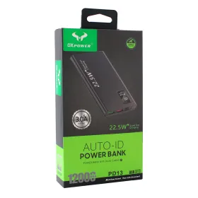 Power bank prenosiva baterija Oxpower P13 PD fast 12000 mAh crna.