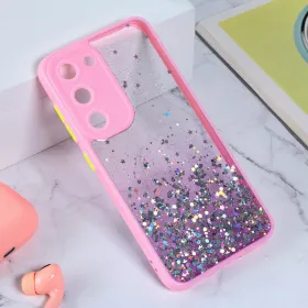 Futrola - maska Frame Glitter za Samsung S911B Galaxy S23 roze.