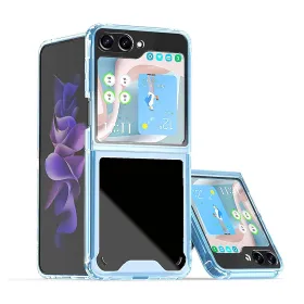 Futrola - maska Clear TPU za Samsung F731B Galaxy Z Flip 5 5G plava.