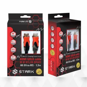 Kabl STARK HDMI M-M pozlacen 4K pleteni 1.5m.