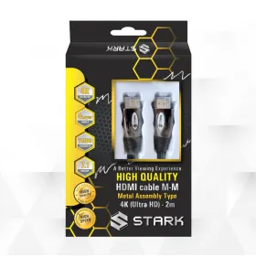 Kabl STARK HDMI M-M pozlacen 4K metalno kuciste 2m.