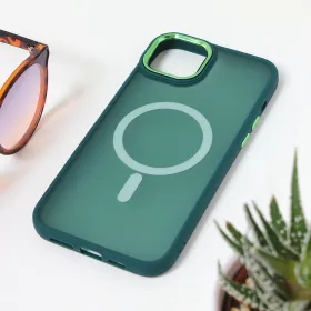 Futrola - maska Magsafe colorful za iPhone 15 Plus 6.7 tamno zelena.
