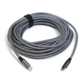 USB Data kabl Fast Charging fast Data Transfer Type c na Type c sivi 8m.