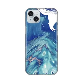 Silikonska futrola - maska print za iPhone 15 Plus 6.7 Blue Marble.