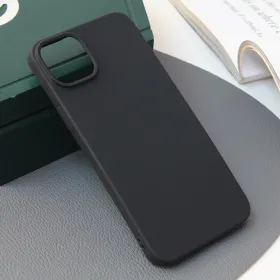 Silikonska futrola - maska Skin za iPhone 15 Plus 6.7 mat crna.
