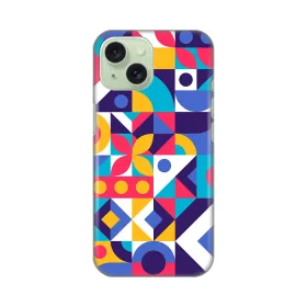 Silikonska futrola - maska print Skin za iPhone 15 6.1 Colorful Mosaic.