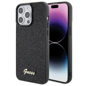 Futrola - maska Guess Hc PU Disco Script Metal za iPhone 15 Pro Max 6.7 (GUHCP15XPMSDGSK).