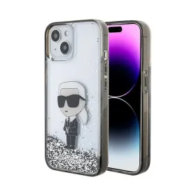 Futrola - maska Karl Lagerfeld Hc Liquid Glitter Ikonik za iPhone 15 6.1 Transparent (KLHCP15SLKKNSK).