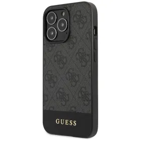 Futrola - maska Guess Hc PC/TPU 4G Pu Bottom Stripe za iPhone 15 Pro 6.1 siva (GUHCP15LG4GLGR).