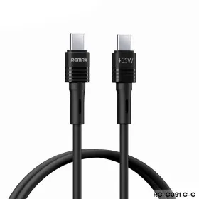 USB Data kabl Remax Leya Series PD 65W Fast Charging RC-C091 Type C na Type C crni.