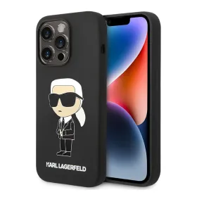 Futrola - maska Karl Lagerfeld Hc Silicone NFT Ikonik za iPhone 15 Pro Max 6.7 crna (KLHCP15XSNIKBCK).