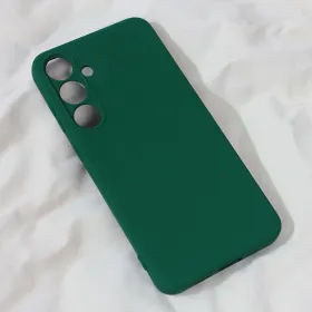 Futrola - maska Teracell Soft Velvet za Samsung S926B Galaxy S24 Plus tamno zelena.