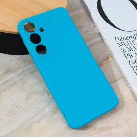 Futrola - maska Teracell Giulietta za Samsung S926B Galaxy S24 Plus mat svetlo plava.