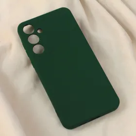 Futrola - maska Teracell Soft Velvet za Samsung A556 Galaxy A55 5G tamno zelena.