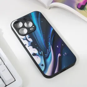 Futrola - maska Abstract za iPhone 15 Pro 6.1 tamno plava.