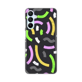 Silikonska futrola - maska print za Samsung A156 Galaxy A15 5G Happy Lines gray.