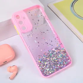Futrola - maska Frame Glitter za Samsung A156 Galaxy A15 5G roze.