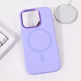 Futrola - maska Magsafe Pure Plus za iPhone 15 Pro 6.1 ljubicasta.