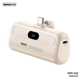 Power bank prenosiva baterija Remax Capsule series RPP-632 2A Type C 5000mAh bela.