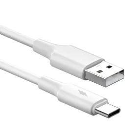 USB Data kabl KONFULON DL49, 2.4A, USB na Type C beli 1m.