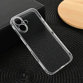 Silikonska futrola - maska Ultra Thin with pluggy za iPhone 16 6.1 Transparent.