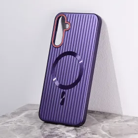 Futrola - maska Magsafe Stripe za Samsung A156 Galaxy A15 5G ljubicasta.