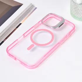 Futrola - maska Magsafe Transparent za iPhone 16 Pro Max 6.9 pink.