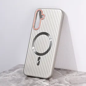 Futrola - maska Magsafe Stripe za Samsung A156 Galaxy A15 5G siva.