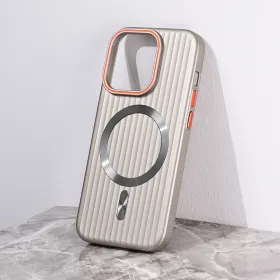 Futrola - maska Magsafe Stripe za iPhone 14 Pro 6.1 siva.