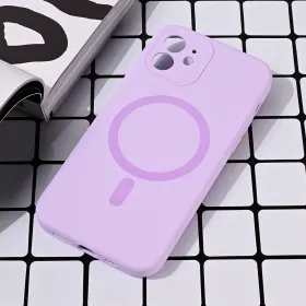 Futrola - maska Magsafe Pure color za iPhone 12 6.1 lila.