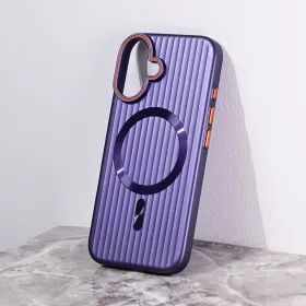 Futrola - maska Magsafe Stripe za iPhone 16 6.1 ljubicasta.