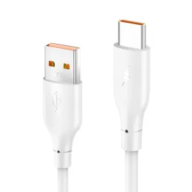 USB Data kabl KONFULON DC65, 3A, USB na Type C beli 1m.