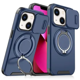 Futrola - maska CamShield Ring stand za iPhone 13 6.1 plava.