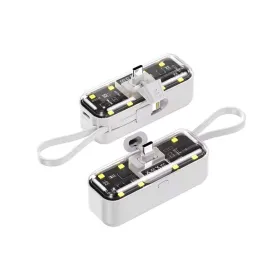 Power bank prenosiva baterija privezak Oxpower 5000mAh Type C bela.