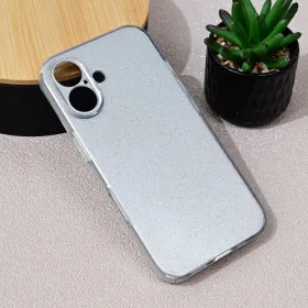 Futrola - maska Sparkle Dust za iPhone 16 6.1 srebrna.