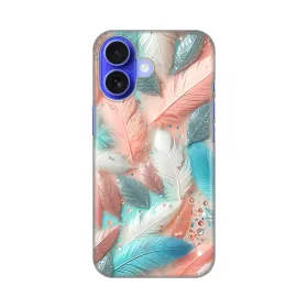 Silikonska futrola - maska print za iPhone 16 6.1 Pastel Feathers.