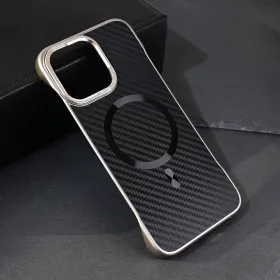 Futrola - maska Magsafe Carbon za iPhone 15 Pro Max 6.7 crna.