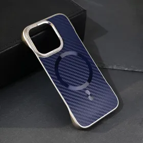 Futrola - maska Magsafe Carbon za iPhone 16 Pro 6.3 plava.